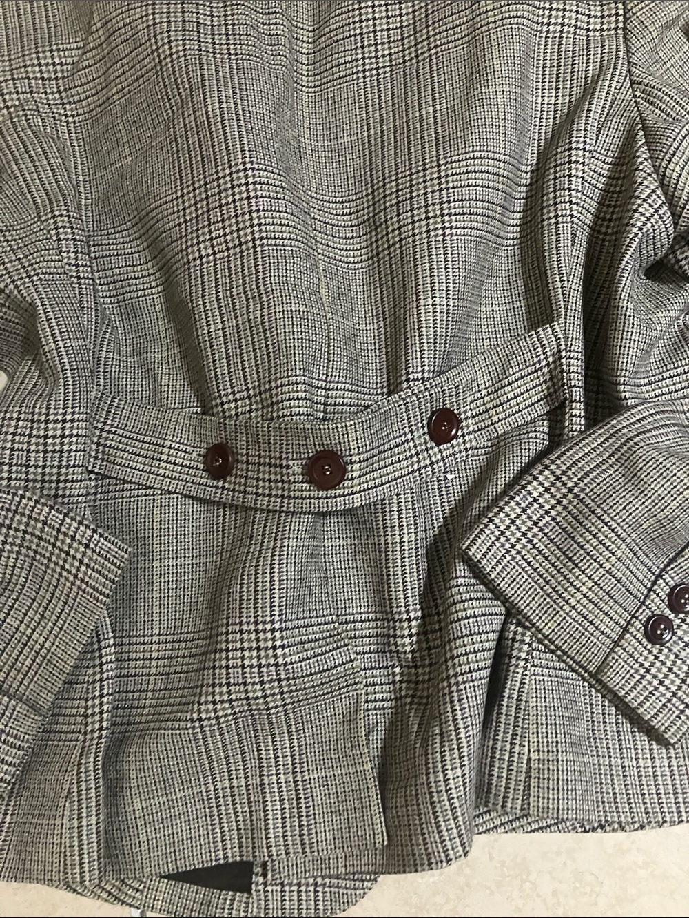 Anne Klein Glen Plaid Blazer in Tan and Black - Picture 4 of 4